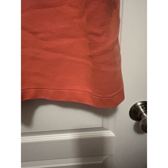 LL Bean Mens Traditional Fit Short Sleeve Polo Shirt XL Regular Solid Orange - Picture 7 of 15